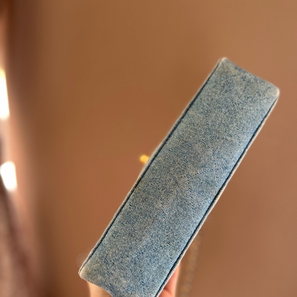 SOLD📌VTG CHANEL 1991 CLASSIC DENIM MEDIUM FLAP BAG PURSE CC TURN LOCK 24k - Picture 10 of 16